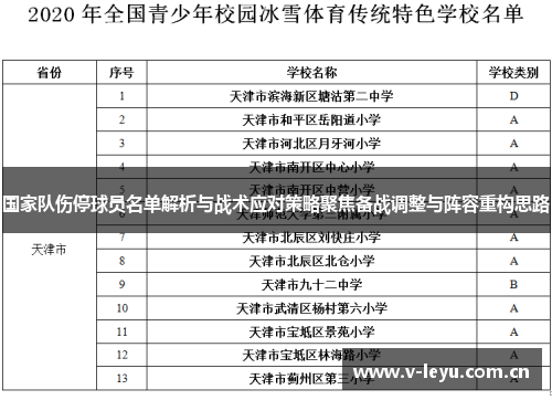 国家队伤停球员名单解析与战术应对策略聚焦备战调整与阵容重构思路
